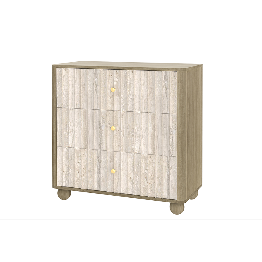 Pebble Groove 3-Drawer Chest